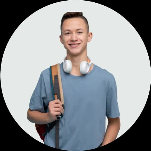 Student with headphones
